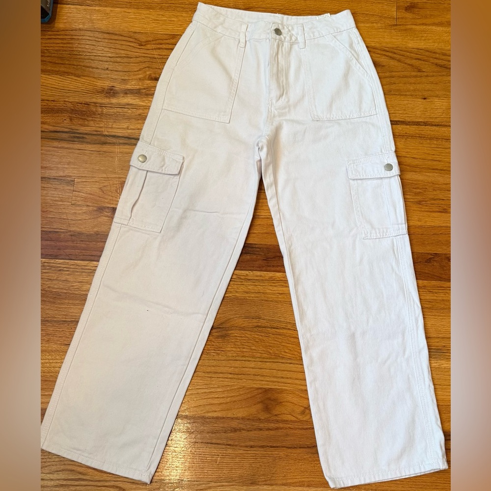 SHEIN Juniors White Cargo Pants